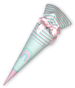 Dein Lieblingsteil Geschwistertüte Regenbogen rosa/pink Mini Schultüte klein