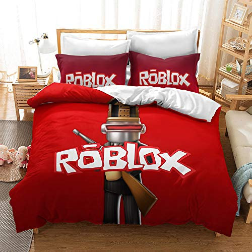 CHAOSE Game Roblox Bettwäsche-Set, Bettbezug Aus 100% Baumwolle, Weich Und Bequem, Für Jungen Und Mädchen (Muster 05,135 x 200 cm)