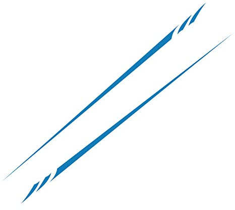 Auto Karosserie Seitenaufkleber, MoreChioce 2 Stück Sport Racing Streifen Aufkleber Selbstklebende Autotür Seitenschweller Aufkleber Selbstklebend Sportstreifen Vinyl Aufkleber Sticker,Glanz Blau