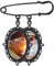 Bouquet Breloques Broche et Pin Noir Photo 2 Charmes de Mariage Ovale Personnalisé pour Mariée Personnalisable Médaillon Dentelle Commémorative Bijoux pour Homme Costume Charms a Epingle Acier