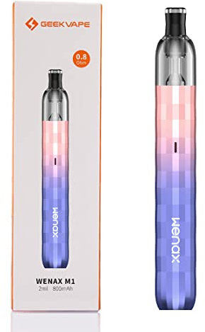 Geekvape WENAX M1 Pod Kit | 14-16W 0.8Ω Kit 2ml Pod Cartuccia Costruito in 800mAh Batteria Vape Pen automatico Senza liquido senza nicotina