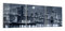 DEQORI Glasbilder Acrylglas | Motiv Vollmond über New York | horizontal 3-teilig 150x50 cm | große XXL Deko | Wandbilder für Wohnzimmer, Schlafzimmer, Flur & Küche | moderne Wanddeko