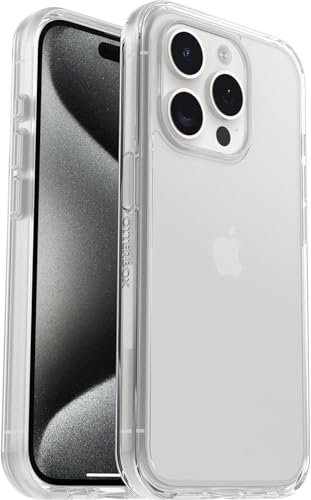 OtterBox iPhone 15 Pro (Only) Symmetry Series Clear Case - (Clear), snaps to MagSafe, ultra-sleek, raised edges protect camera & screen