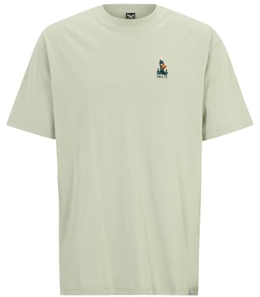 IRIEDAILY Herren T-Shirt What THE Duck Bio-Baumwolle Relaxed Fit XXL Light sage