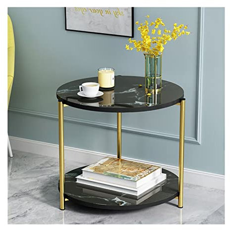 Table de chevet, table d'appoint, bureau de chevet, table basse en métal, table basse ronde nordique en verre marbré pour la maison, tables de canapé, tables de salon, tables d'appoint de luxe, table