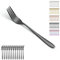 Berglander Set di forchette da tavola nere da 12 pezzi 20,5 cm, set di forchette da tavola in acciaio inossidabile con placcatura in titanio nero per casa, ristorante, pranzo quotidiano