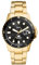 Fossil Blue uhr für Herren, Quarzwerk mit Edelstahl- oder Lederarmband, Schwarz und Goldton, 42MM