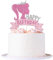 Barbie Cake Topper, Glitter Pink Cake Decorations, Happy Birthday Cake Pick for Princess Theme Baby Shower Wedding Anniversary Girl Birthday Party Cake DIY Decor