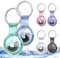 Alyvisun [6 Pezzi] Porta AirTag Impermeabile, Portachiavi AirTag Custodia per AirTag, Antigraffio Porta Portachiavi Cover per Bambini, Borse, Animale Domestico, 6 Colori Trasparenti