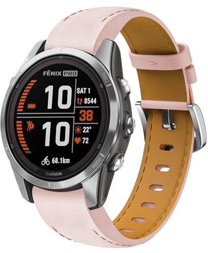 TOPsic Fenix 7S Armband Leder, 20mm Ersatzarmband Leder Armband für Garmin Fenix 5S, Fenix 5S Plus, Fenix 6S, Fenix 6S Pro, Fenix 7S Sapphire Solar, Fenix 7S, Fenix 7S Solar