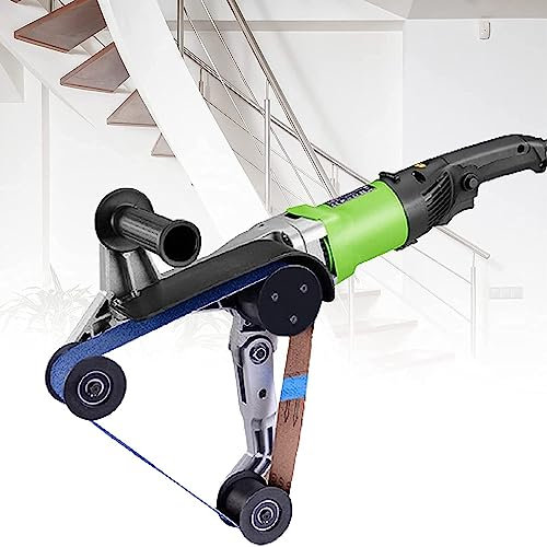 YEHOZZ Ponceuse à Bande pour Tube De Tuyau en Aluminium, Machine De Polissage De Tube Rond en Métal De 800 W, Autour De La Machine De Polissage De Tuyau Outil De Ponçage électrique