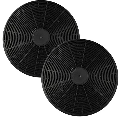vhbw 2x filtro de carbón activado compatible con Klarstein Aurora, Zarah, Zola, Zelda, Balzac, Aurica, Noir, Prima, Retro campanas cocina - 17,5 cm