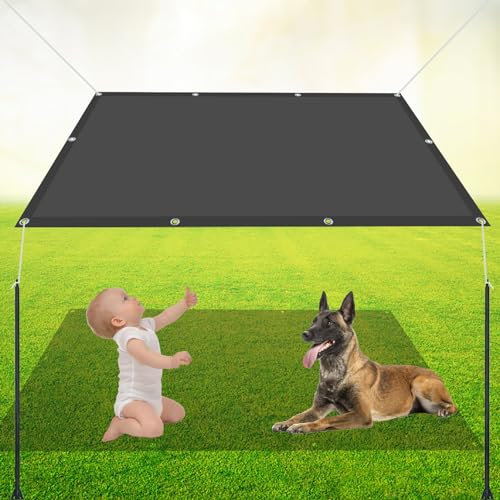 Sonnensegel Sonnenschutz 3.2 x 4 m Markise Baldachin Resistant Reißfestigkeit für Terrasse, Pool und Garten, Anthrazit