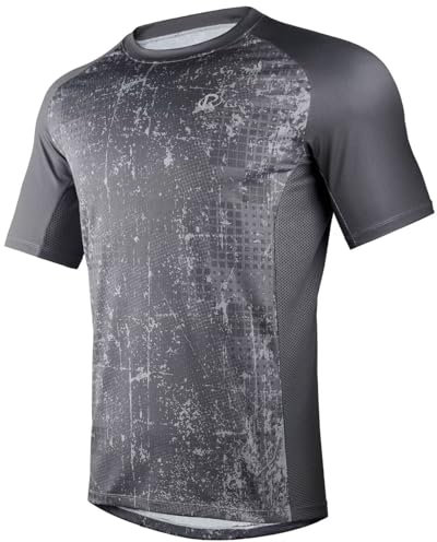 ROTTO Herren Mountainbike Trikot Kurzarm Radtrikot für MTB BMX Downhill Kurze Ärmel Schnell Dry, Cyberpunk-Stil