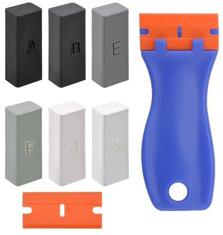 Laminat Wachs Reparaturset Weiß Grau Hartwachs Linoleum Reparaturset Fliesen PVC Vinyl Möbel Parkett Holzwachs Reparatur Boden, Ausbesserungsset Wachskitt zum auffüllen Reparieren Wax Putty Grey