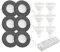 JungesLicht 6er Set Bad Einbaustrahler Aqua IP54 Schwarz Matt, 83mm Außen, für 55-68mm Bohrlöcher, mit MR16 12Volt LED Leuchtmittel 6Watt und Trafo - Einbauspot, Deckenspot (Warmweiß 3000K)