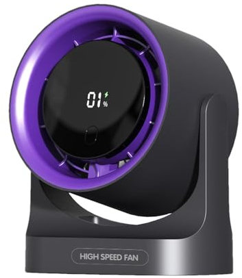 Kuxiptin Air Circulation Fans,Fresh Air Fans | Table Fans with LCD Display,Wall Mounted Personal Air Conditioner,High Speed Fresh Air Fan for Small Room,