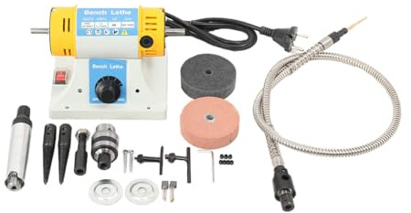 Cozyel Mini Poliermaschine Bench Grinder Stand Schleifmaschine Tisch Poliermotor 0-10000rpm 220V Edelstein Schmuck Polierend Bench Poliermaschine Schmuck Maschine