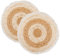 levandeo 2er Set Platzmatte Ø38cm Natur Beige Boho Tischmatte Fransen Platzset Rund Deko Tischdeko Tischuntersetzer Tischdeckchen