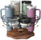 NETEL Rotatable Tumbler Organizer 6 Slot Countertop Bottle Holder Storage for Stanley 20-40oz Tumbler 30-40 oz Black
