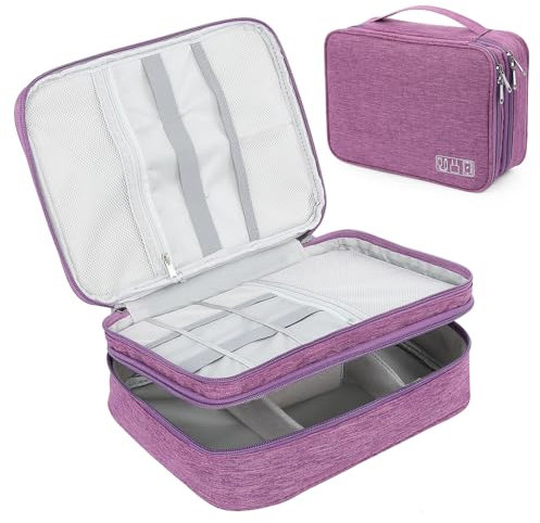 AiQInu Kabeltasche Universal Travel Kabel Organizer Tasche Cubes Kabel Etui,Wasserdichten Verstellbares Kabelorganizer für Handy Ladekabel, Powerbank, USB Sticks, SD Karten