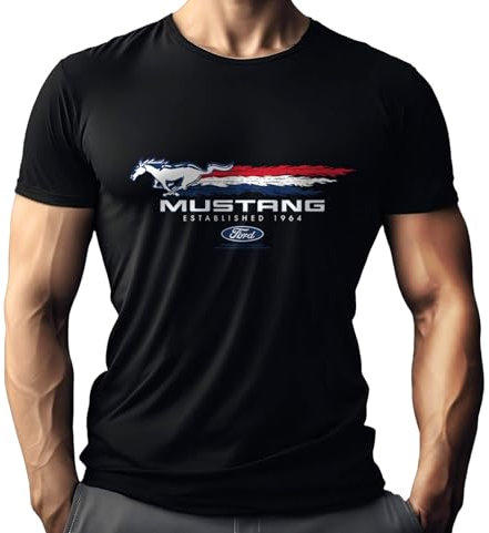 T-shirt pour homme pour les conducteurs et les fans de la voiture américaine Ford Mustang, Ford-03, XL