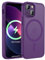 KPPIT für iPhone 12 Mini Hülle,iPhone 13 Mini Hülle [Kompatibel mit MagSafe] Magnetisch Handyhülle für iPhone 12 Mini/iPhone 13 Mini Case Dünn Cover Matt Transluzente Schutzhülle,Dunkelviolett