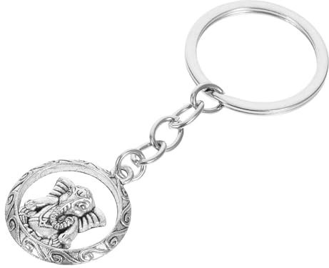 Amosfun Einzigartiger Elefanten-schlüsselanhänger Elefantenfigur-schlüsselring Elefanten-charm Für Damen-accessoires