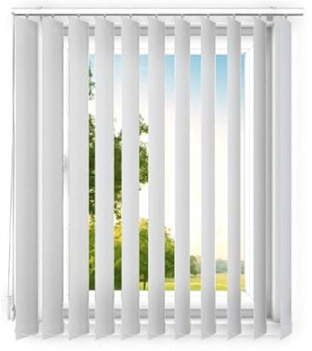 time4blinds - Lamellenvorhang - Vertikaljalousie - Lamellen für Büroarbeitsplätze und für Haus und Wohnung - Vorhang Flächenvorhang Schiebevorhang - 110x180 cm - Grau-beige