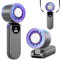 PKBD Ventilador Portatil, Mini Ventilador de Mano 5 Velocidades, Turbo Enfriamiento, 45db Ultra-Silencioso, LED, Ventilador USB Recargable para Hogar/Oficina/Exterior, Morado Oscuro