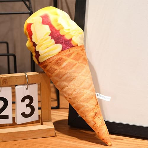 AQCQDQ Eiscreme Kuscheltier Plüschtier, Kuscheltie Tier Kissen Niedlich Puppe Flauschiges Stofftier, Stofftier aus weichem Plüsch, für Kinder & Erwachsene (20 cm,E)