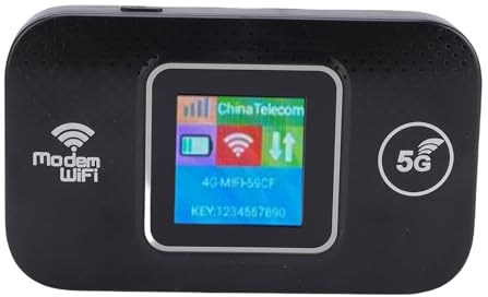 Garsent Hotspot WiFi Portatile 4G 5G, Router Mobile Ad Alta velocità da 300 Mbps con Slot della Scheda SIM e Display LED, Supporta 12 Dispositivi, Router Portatile LTE 5G per Viaggi,