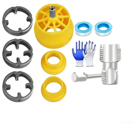 Elektrisches PVC-Rohreinfädler-Set mit 4-Punkt- und 6-Punkt-Kompatibilität für elektrische Handbohrmaschinen, Dual-Funktionsloch-Expander und Wasserrohr-Schneideisen