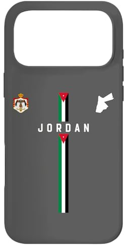 Hülle für iPhone 17 Pro Max Jordan-Flagge, Silhouettenkarte von Jordanien, Wappen