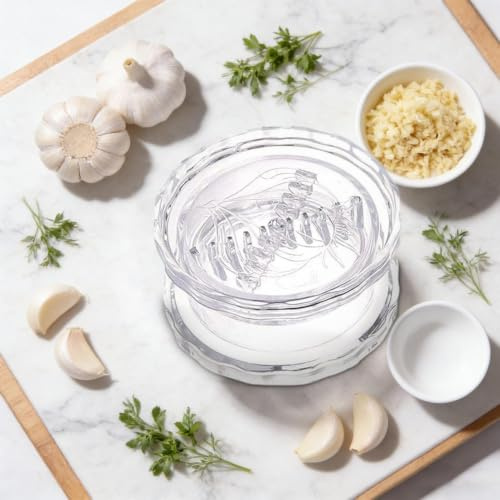 Manual Garlic Twister & Masher, Garlic Mincer & Chopper – Multi-Functional Grinder for Garlic, Onion, Ginger, Nuts, Impact Resistant Kitchen Gadget (1PC)