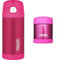 Thermos FUNtainer Bottle, 355 ml - Pink with Thermos FUNtainer Food Flask, 290 ml - Pink