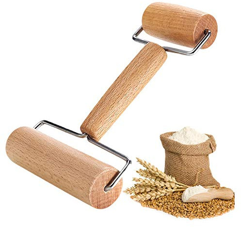 LHKJ Rouleau à Pâtisserie en Bois,Rouleau à Foncer pour Pâte Tarte Pizza Pain Croissant Ravioli