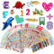 Vicloon 3D Aufkleber für Kinder 40 Blatt, 3D Sticker 1000+ Geschwollene Aufkleber für Scrapbooking Einschließlich, Including Alphabet Aufkleber, Fruchtaufkleber, Emoji Aufkleber und Mehr