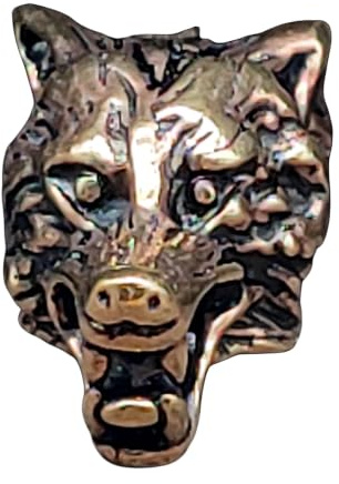 Kiss of Leather Bartperle Haarperle Lockenperle Bronze Wolf 8mm