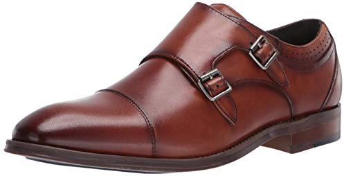 STACY ADAMS Herren Bayne Cap-Toe Double Monk Strap Mnch-Schnallenschuh, Cognac, 49 EU