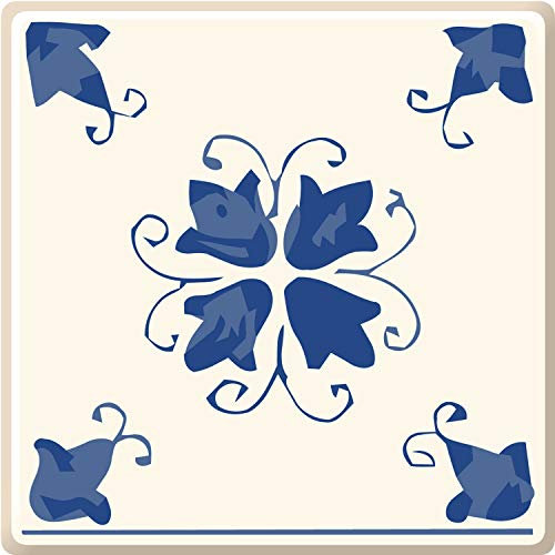 Poromoro Set di Adesivi per Piastrelle a Buccia e stecco in Stile azulejo Portoghese Spagnolo di 16 Pezzi (5.9 34)