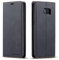 QLTYPRI Étui de protection à rabat en cuir fin pour Samsung Galaxy S7 Edge avec compartiment pour cartes - Compatible avec Samsung Galaxy S7 Edge - Noir