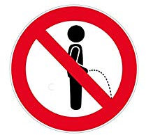 Autocollant Sticker adhesif signalisation Panneau Interdit Interdiction uriner