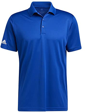 adidas Golf Men's Performance Primegreen Polo Shirt, Royal Blue, Large