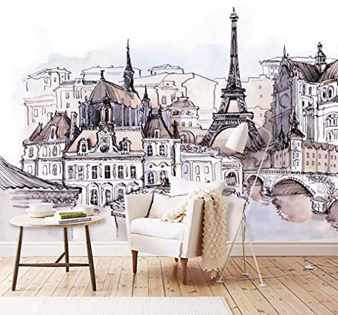 Papier Peint Intissé Tour Eiffel, Paris, France 250X175Cm 3D Intissé Photo Poster Tableaux Muraux Salon Chambre Bureau Couloir Mural Décoration