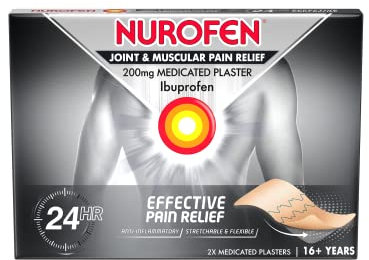 Nurofen 200mg Ibuprofen Patches - Pack Of 2 For Knee, Period, Muscle, Bone & Joint Discomfort, 24H Pain Relief
