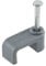 GTSE Flat Grey 6.0 mm T&E Cable Clips, Box of 100, Skirting Wire Nail Clips, Twin and Earth, Cable Tacks for Ethernet, Electrical Cables, Walls