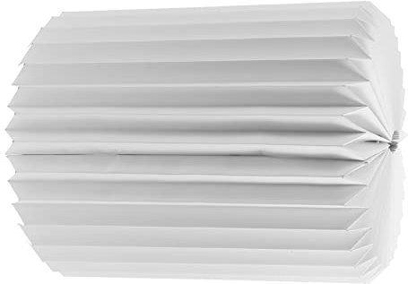 Plissierter Lampenschirm aus Papier, Weiß, 1 Stück