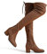 DREAM PAIRS Stivali sopra Il Ginocchio da Donna con Gambo Lungo in Pelle Scamosciata Caldi al Ginocchio con Tacco a Blocco,Size 36,Marrone/Scamosciato,Laurence-E