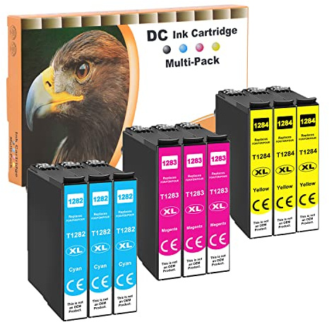 D&C 9X Druckerpatronen kompatibel für Epson T-1285 T-1282 T-1283 T-1284 für Epson Stylus Office BX-305 S-22 SX-125 SX-130 SX-230 SX-235 SX-420 SX-425 SX-430 SX-435 SX-438 SX-440 SX-445